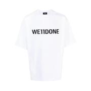 We11Done Vit Logot-shirt White, Herr