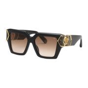 Philipp Plein Fyrkantiga solglasögon för kvinnor Black, Dam