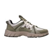 Hugo Boss Mörk Beige Runner Sneakers Multicolor, Herr