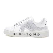 John Richmond Vita Sneakers med Strassdetalj White, Dam