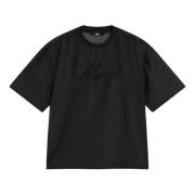 Karl Lagerfeld Organza Signature Oversized T-shirt Black, Dam