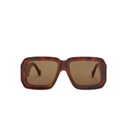 Loewe Fyrkantiga Acetat solglasögon i brun sköldpadda Brown, Dam