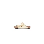 Birkenstock Arizona Big Buckle Läder Sandaler Beige, Dam