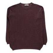 Our Legacy Plommon Crewneck Popover Sweater Purple, Herr