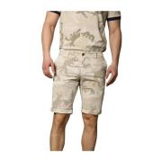 Mason's Camouflage Slim Fit Bermuda Shorts Beige, Herr