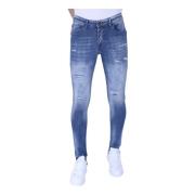 Local Fanatic Jeans För Män Slim Fit Med Revor - 1095 Blue, Herr