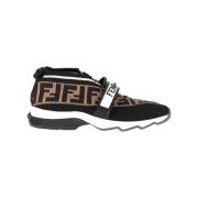 Fendi Vintage Pre-owned Nylon sneakers Black, Dam