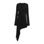 JW Anderson Asymmetrisk Satinklänning Black, Dam