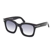 Tom Ford Svarta fyrkantiga solglasögon Black, Unisex