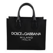 Dolce & Gabbana Svart Läderhandväska Black, Herr