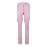 Sportmax Slim Fit Rosa Byxor Pink, Dam