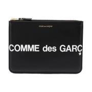 Comme des Garçons Svart Läder Logopung Black, Herr