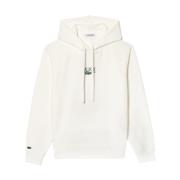 Lacoste Vit Trendig Sweatshirt med Ikoniskt Tryck White, Dam