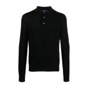 Ralph Lauren Svart Långärmad Hoodie Casual Pullover Black, Herr