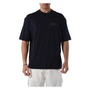 Armani Exchange Bomull T-shirt med logotyp Blue, Herr