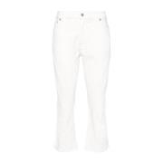 Mugler Vit Denim Jeans med Kontrastsömmar White, Dam