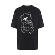 Undercover Svart Grafiskt Tryck Bomull T-shirt Black, Dam