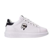 Karl Lagerfeld Vita Casual Läder Sneakers White, Dam