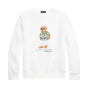 Ralph Lauren Teddy Bear Crew Neck Sweaters White, Herr