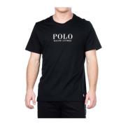 Ralph Lauren Svart Logotyp T-shirt 100% Bomull Black, Herr