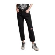 One Teaspoon Svarta Regular Fit Denim Jeans Black, Dam