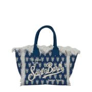 MC2 Saint Barth Stilfull Vanity Bomull Toteväska Blue, Dam