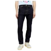 A Bathing APE Klassiska College Jeans med Bakre Logotyp Blue, Herr