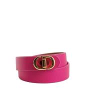 Dior Montaigne Dubbelt Armband Guldton Läder Pink, Dam