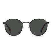Polaroid Runda solglasögon med polariserade linser Black, Unisex