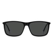Polaroid Fyrkantiga polariserade solglasögon för män Black, Unisex