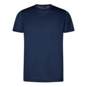 Low Brand Blå Bomull T-shirt med Logotyp Blue, Herr