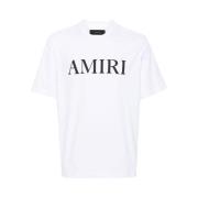 Amiri Vit Bomull Crew Neck T-shirt White, Herr