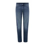 Emporio Armani Blå Tvättad Denim Jeans Blue, Herr