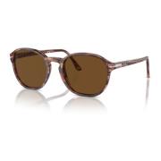 Persol Striped Brown Sunglasses Brown, Unisex