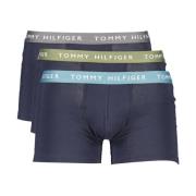 Tommy Hilfiger Blå Bomullstrunks Tri-Pack Elastisk Midja Multicolor, H...