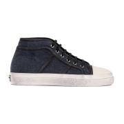 Dolce & Gabbana Vintage Mid-Top Sneakers Made in Italy Blue, Herr