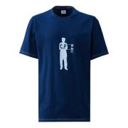 C.p. Company Blå Bomull T-shirt med Ribbad Crewneck Blue, Herr