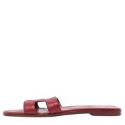 Hermès Vintage Pre-owned Laeder sandaler Red, Dam