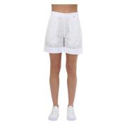Twinset Spets Macramé Shorts White, Dam