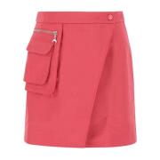 Marine Serre Fuchsia Nylon Mini Skirt Pink, Dam