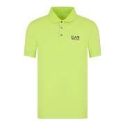 Emporio Armani EA7 Acid Lime Polo Shirt med Logo Yellow, Herr