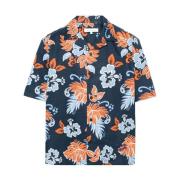 Maison Kitsuné Blommig Camp Krage Skjorta Multicolor, Herr