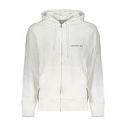 Calvin Klein Vit Hoodie med Logotyptryck White, Herr