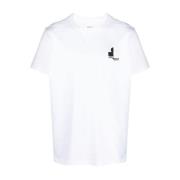 Isabel Marant Logo Print Crew Neck T-shirt White, Herr