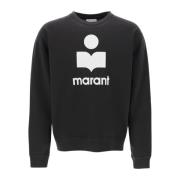 Isabel Marant Flocked Logo Sweatshirt Black, Herr