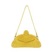 Vivienne Westwood Amber Clutch Väska med Macro Logo Yellow, Dam