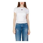 Tommy Jeans Vit kortärmad T-shirt White, Dam