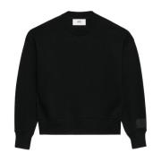 Ami Paris Svart Patch Logo Sweatshirt Black, Herr