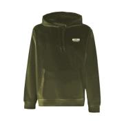 Moschino Hoodie med Logotyptryck och Ficka Green, Herr