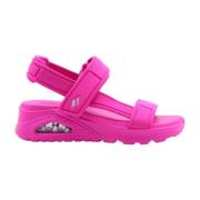 Skechers Stiliga platta sandaler för kvinnor Pink, Dam